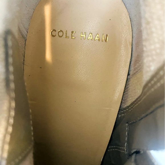 Cole Haan Michelle Grey Suede Wedge Booties Size 10 - Picture 7 of 7
